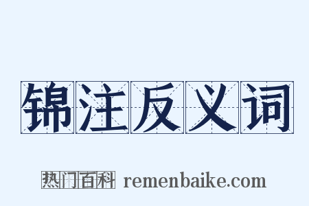 锦注反义词是什么意思的图片